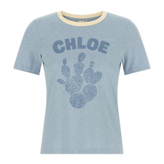 Chlo&eacute; Dames, Tops, Blauw, Maat: M Katoen
