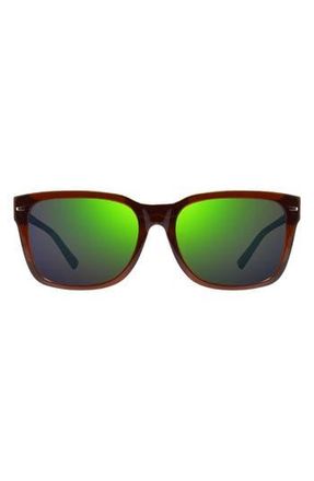 Revo Taylor 56mm Polarized Square Sunglasses in Brown at Nordstrom Rack