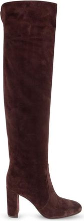 Gianvito Rossi Glen Laars met Hak - Dames - Over de knie laarzen - Rood - 40 EU - Leer - Schoenen