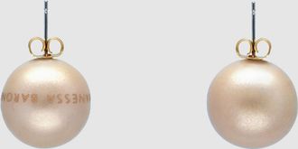 Vanessa Baroni Boucles doreilles Small Dot Champagne Pearl