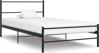 vidaXL Giroletto Nero in Metallo 100x200 cm - Vidaxl