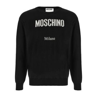 Moschino Hoodies & sweatvesten, Heren, Zwart, XL, Casual Stijl Heren Trui