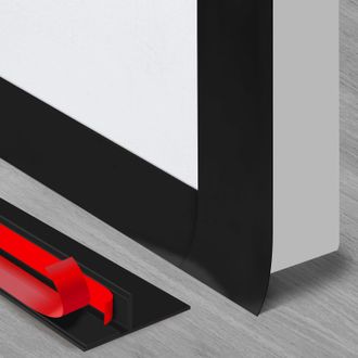 OEM Burlete De Silicona En Forma De T De 2 X 20, Cinta Para Sellar Puertas Y Ventanas, Bloquea Las Corrientes De Aire Fr&iacute;o Y Reduce El Ruido, Color Negro