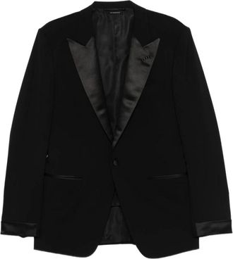 Tom Ford Shawl-lapels Suit - Heren - Blazers - Zwart - L - Katoen - Jassen