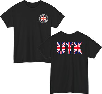 Generic Vintage UK Heritage Unisex T-Shirt - Union Jack Flag UTK Tee Top - Retro UK British Shirt Black
