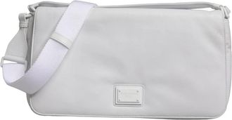 Dolce & Gabbana Cross Body Bags, female, White, Size: ONE SIZE Logo-Plaque Crossbody Bag