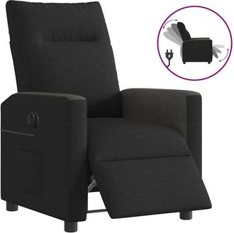 vidaXL Poltrona Elettrica Reclinabile Nera in Tessuto - Vidaxl