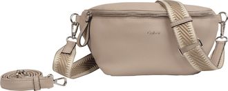 Gabor Bauchtasche GABOR Silena, Damen, Gr. B/H/T: 30cm x 15,5cm x 9,5cm, grau (taupe), Polyurethan, clean, gepflegt, gepr&auml;gtes Muster, unifarben, Taschen Ba