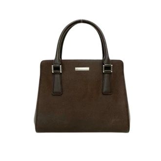 Burberry Pre-owned Handbags, female, Brown, Size: ONE SIZE Pre-owned Leather Tote Bag