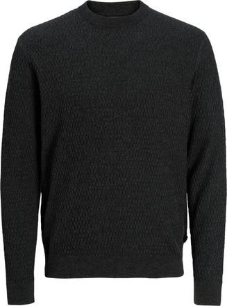 Jack & Jones Strickpullover JACK & JONES JPRBLAREAGAN KNIT CREW NECK, Herren, Gr. XS, volcanic ash detail:twist, Strick, Obermaterial: 100% Baumwolle, unifarben, r