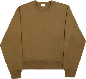 Saint Laurent long-sleeve crew-neck T-shirt - men - Cotton - S - Brown