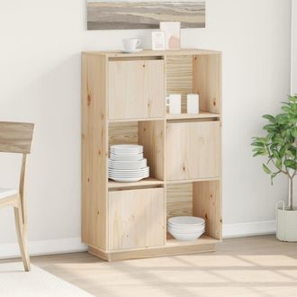 vidaXL Aparador Alto De Madera Maciza De Pino 74x35x117 Cm Vidaxl