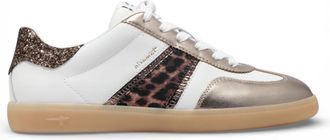 Tamaris Tamaris Womens White Leopard Leather Trainers Sneaker Shoes - Size EU 36