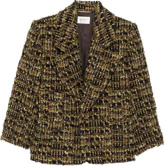 Saint Laurent Single-breasted Jacket In Tweed