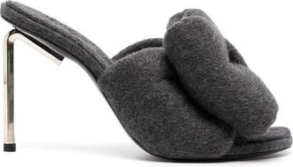 Off-white Allen bow wool sandals - women - Calf Leather - 40 - Grey