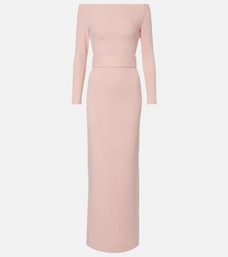 Solace London Sabina off-shoulder gown