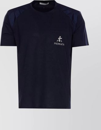 Premiata crewneck t-shirt with contrast shoulder panels