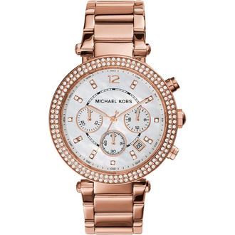 Michael Kors Accessoires, Dames, Roze, ONE Size, Chronograaf Armbandhorloge