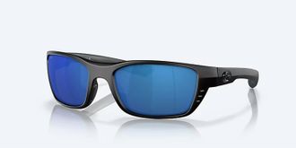 Costa Unisex Whitetip Polarized Sunglasses In Blackout Frame Blue Mirror