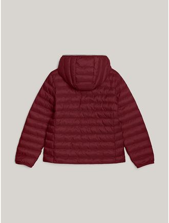 Tommy Hilfiger Womens Hooded Puffer Jacket - Red - XS