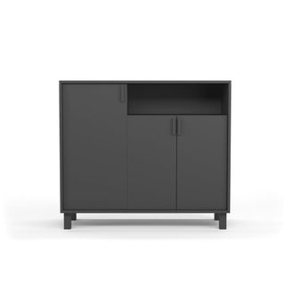 HERDASA Zapatero melamina grafito 88x100x37 cm