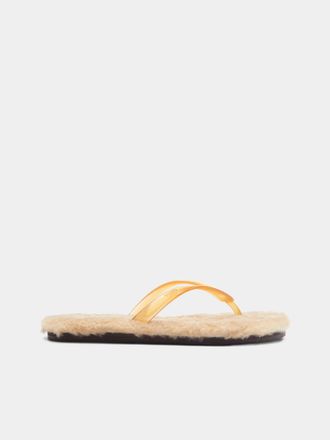 Ancient Greek Sandals Shearling Saionara Slippers Size: 36