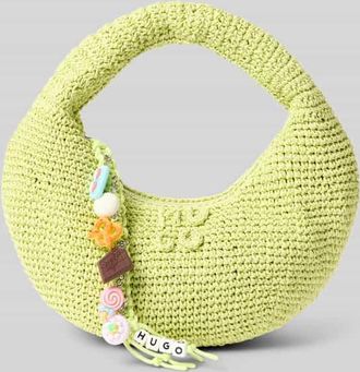 HUGO BOSS Henkeltasche aus Strohgeflecht Modell ZEYA in Hellgruen, Gr&ouml;&szlig;e 1