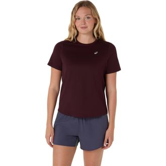 Asics Laufshirt ASICS ASICS CORE TOP, Damen, Gr. XL, schwarz currant, Obermaterial: 100% Polyester, Shirts Laufshirt, f&uuml;r Sportmode, Fr&uuml;hlings- und Herbstmo