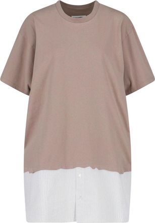 Maison Margiela Beige Elegant Dress with Minimalist Silhouette