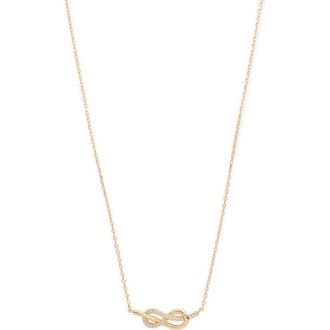 Argento Vivo Love Knot Pav&eacute; Pendant Necklace in Gold at Nordstrom