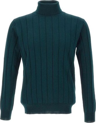 KANGRA Maglione a coste a collo alto - Verde