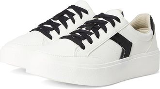 Dr. Scholls Madison Lace Sneaker Oxford Womens Shoes White/Black Smooth : 7.5 M, Leather