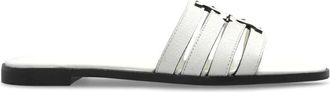 Tory Burch Ines slides - Dames - Sandalen - Wit - 40 1/2 EU - Leer - Schoenen