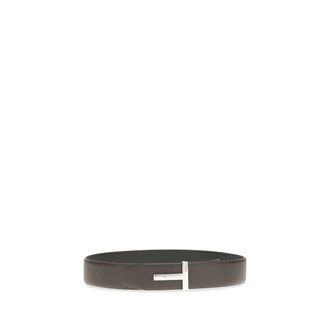Tom Ford Mens Brown Calf Leather Bos Taurus Belt