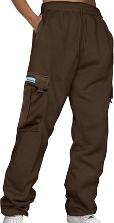 Generic AMDOLE Womens Joggers Womens Wide Leg Sweatpants Plain Tracksuit Bottoms Drawstrnig Baggy Fleece High Waisted Streetwear with Pockets Sweatpant Lightw