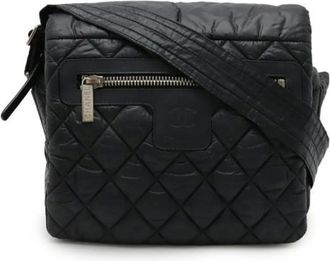 Chanel Pre-owned Cross Body Bags, female, Black, Size: ONE SIZE Pre-owned Nylon chanel-bags