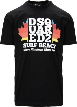 Dsquared2 Slip-On T-Shirt - Heren - T-shirts - Zwart - M - Katoen - Tops