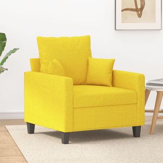 vidaXL Sill&oacute;n De Tela Amarillo Claro 60 Cm Vidaxl