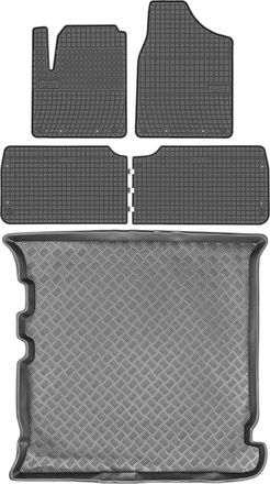 OEM Juego De Alfombrillas De Goma Para Coche Y Maletero Para Volkswagen Sharan I Van (1995-2010)