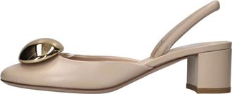 Gianvito Rossi Sphera 45 - Dames - Pumps - Beige - 37 EU - Leer - Schoenen