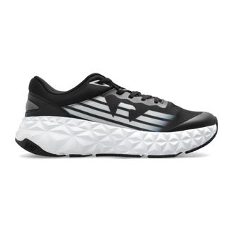 Emporio Armani Sneakers met logo - Heren - Sneakers - Zwart - 42 2/3 EU - Schoenen