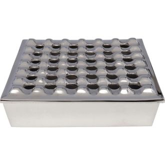 Kare Design Cenicero soho cuadrado plata 25x25cm
