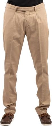 Hindustrie Posillipo Slim Chino Broek - Heren - Slim Fit Broeken - Bruin - S - Wol - Broeken