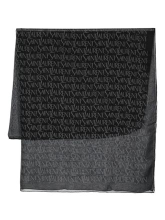 Saint Laurent square-shaped scarf - Black