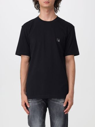 Dsquared2 T-shirt girocollo in cotone con logo a contrasto
