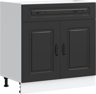 vidaXL Vidaxl - Kitchen Base Cabinet Kalmar Black Engineered Wood