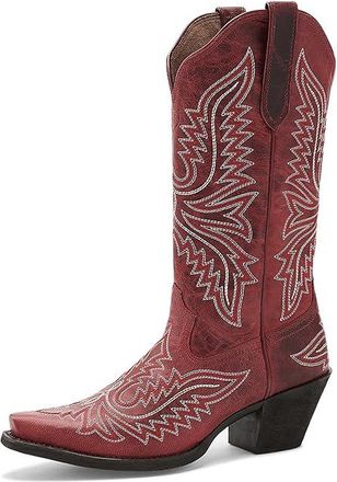Ariat Round Up Collins Womens Motocross Boots Grenadine : 6.5 B - Medium, Leather