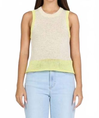 Dear John Denim Bayla Sleeveless Tank Top In Yellow/tan