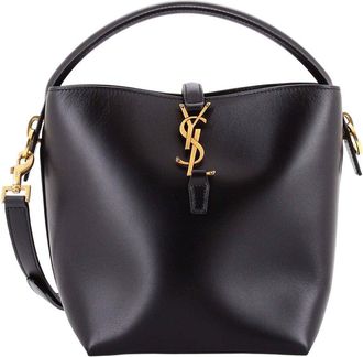 Saint Laurent Black Sheep Leather Le 37 Bucket Bag Mini (Authentic Pre-Loved)