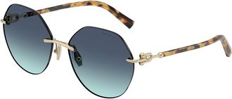 Tiffany & Co. TF3123 60219S Womens Sunglasses Gold Size 58